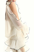 Eavan Ruffle Floral Mini Dress Avalabel