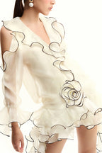 Eavan Ruffle Floral Mini Dress Avalabel