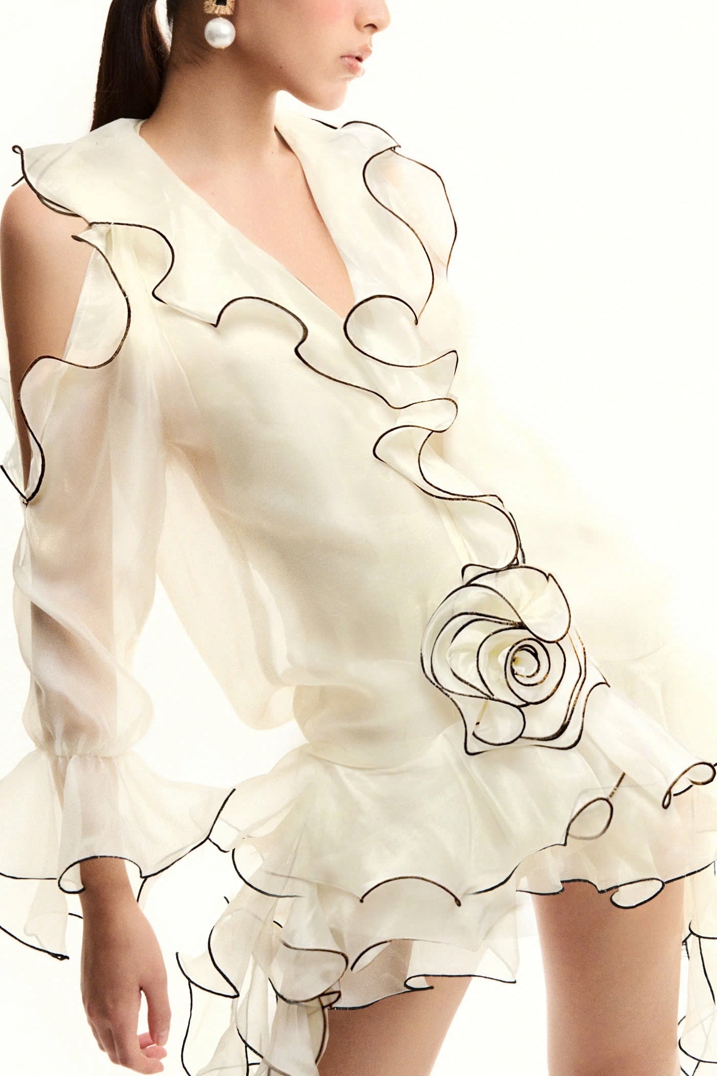 Eavan Ruffle Floral Mini Dress Avalabel