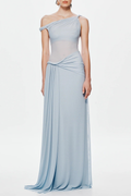 Edina Off Shoulder Twist Maxi Dress - Blue Avalabel