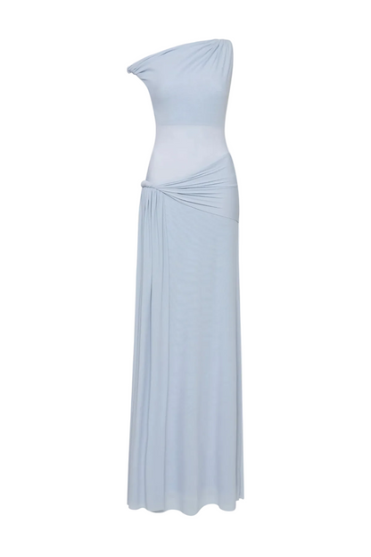 Edina Off Shoulder Twist Maxi Dress - Blue