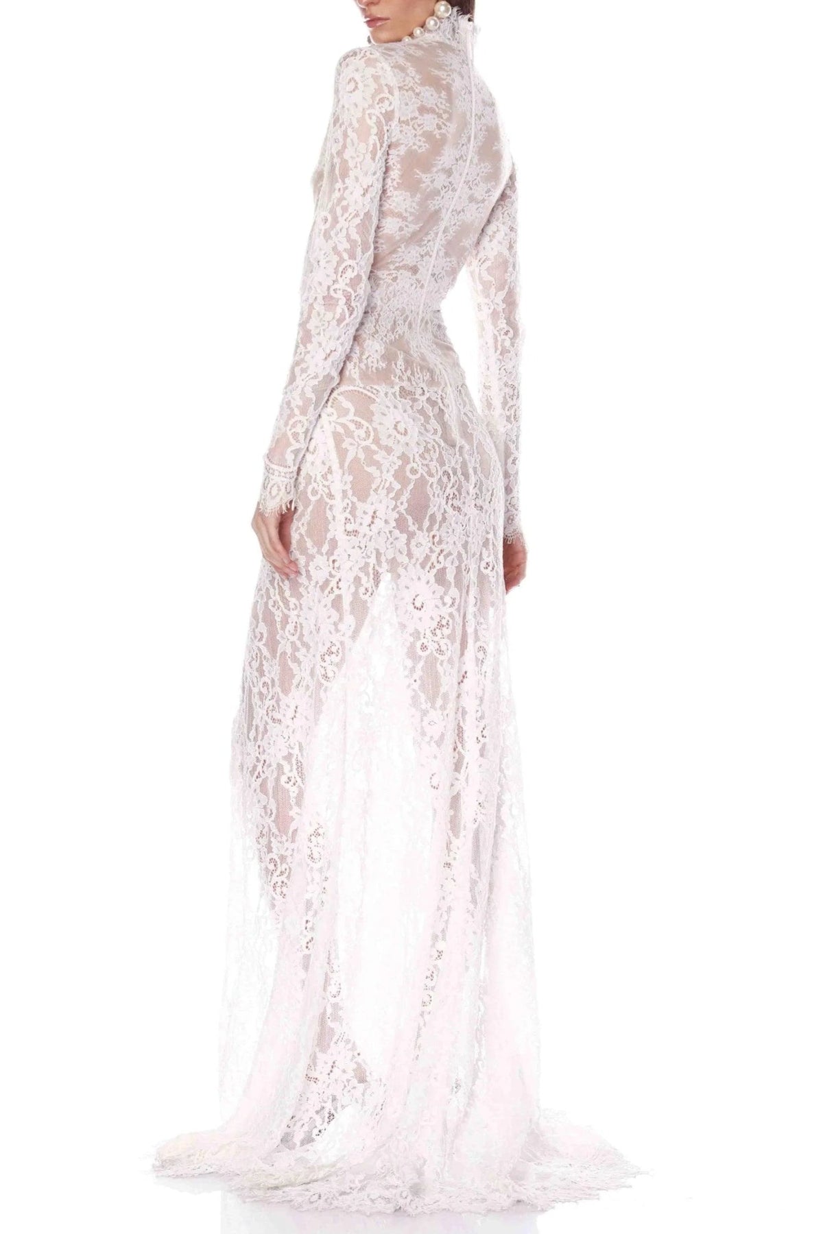 Juselius Lace Cutout Maxi Dress - White Avalabel