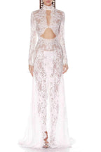 Juselius Lace Cutout Maxi Dress - White Avalabel