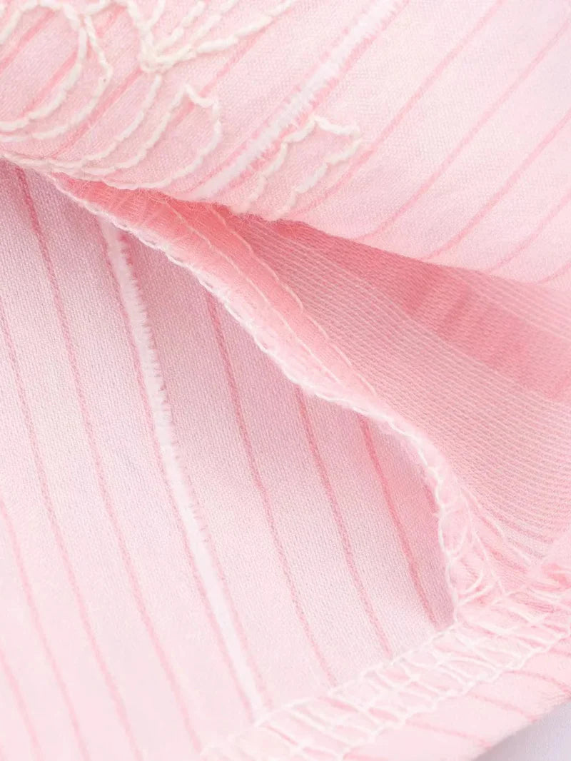 Crochet Sleeveless Backless Maxi Dress In Pink Avalabel