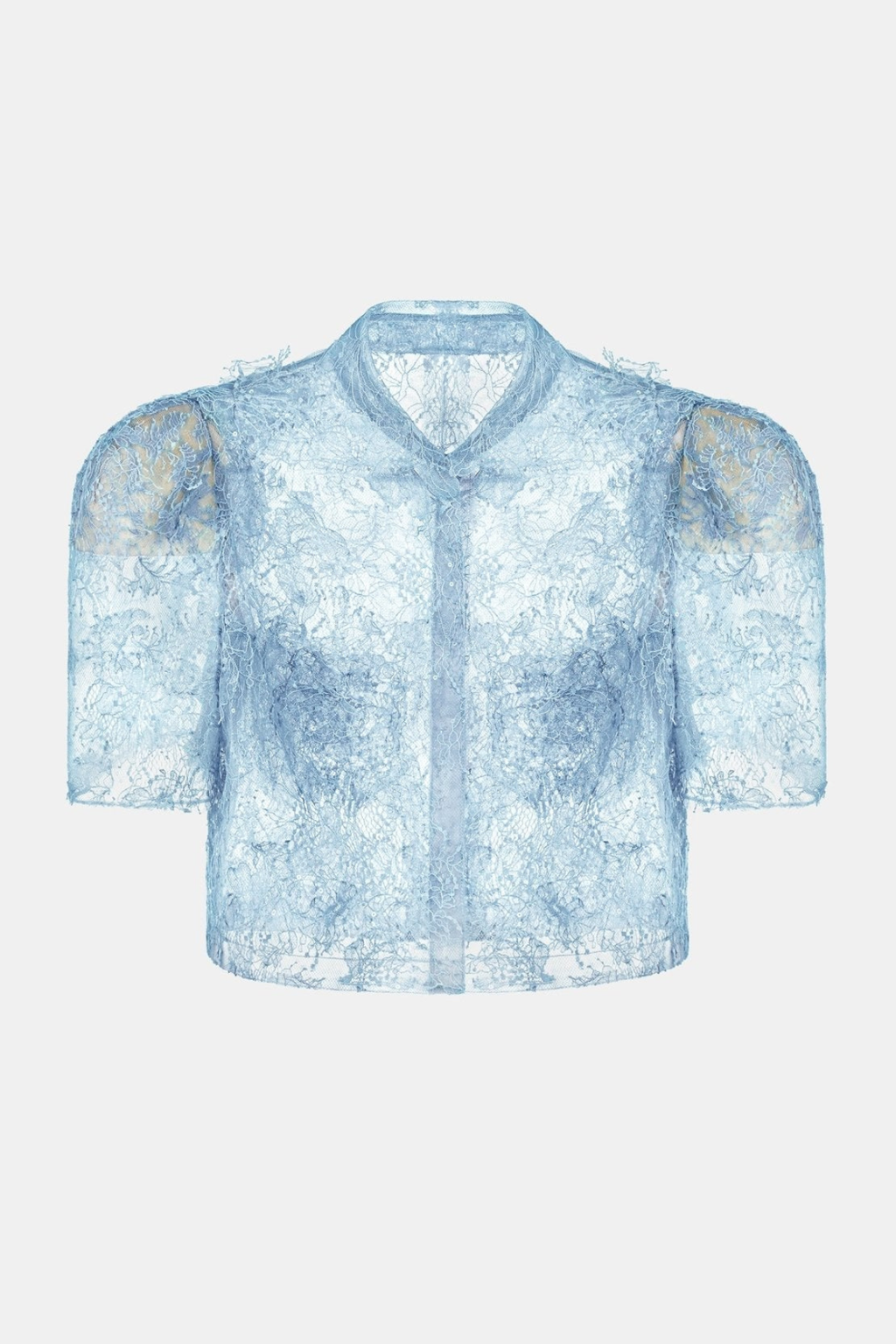 Elsea Lace Top & Mini Skirt Set - Blue Avalabel