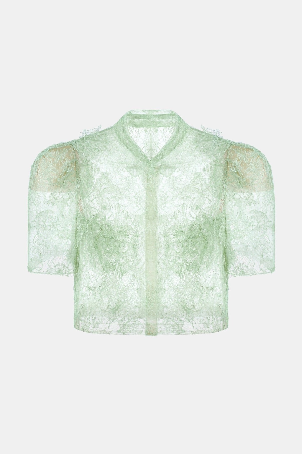 Elsea Lace Top & Mini Skirt Set - Green Avalabel