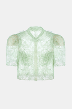 Elsea Lace Top & Mini Skirt Set - Green Avalabel