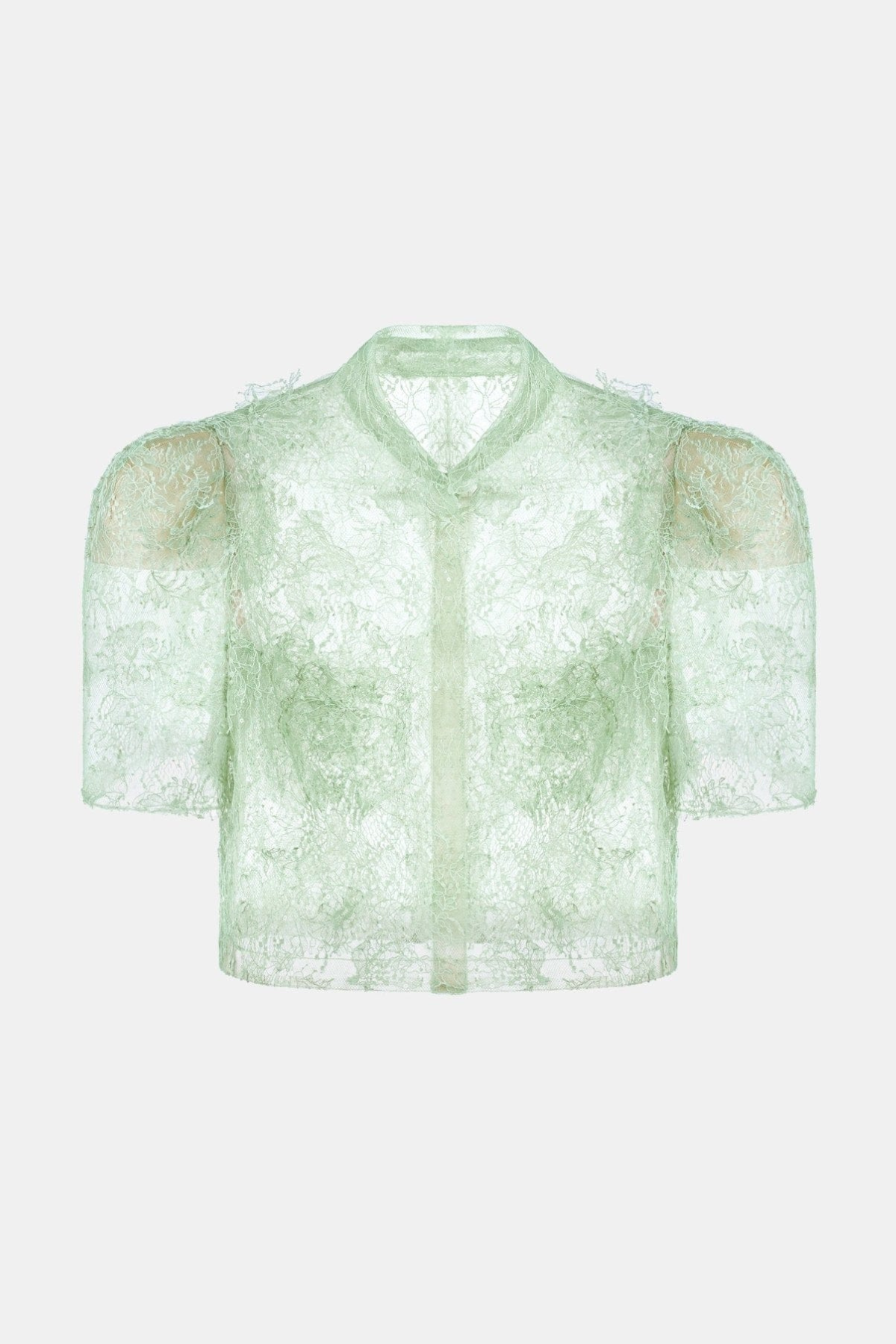 Elsea Lace Top & Mini Skirt Set - Green Avalabel