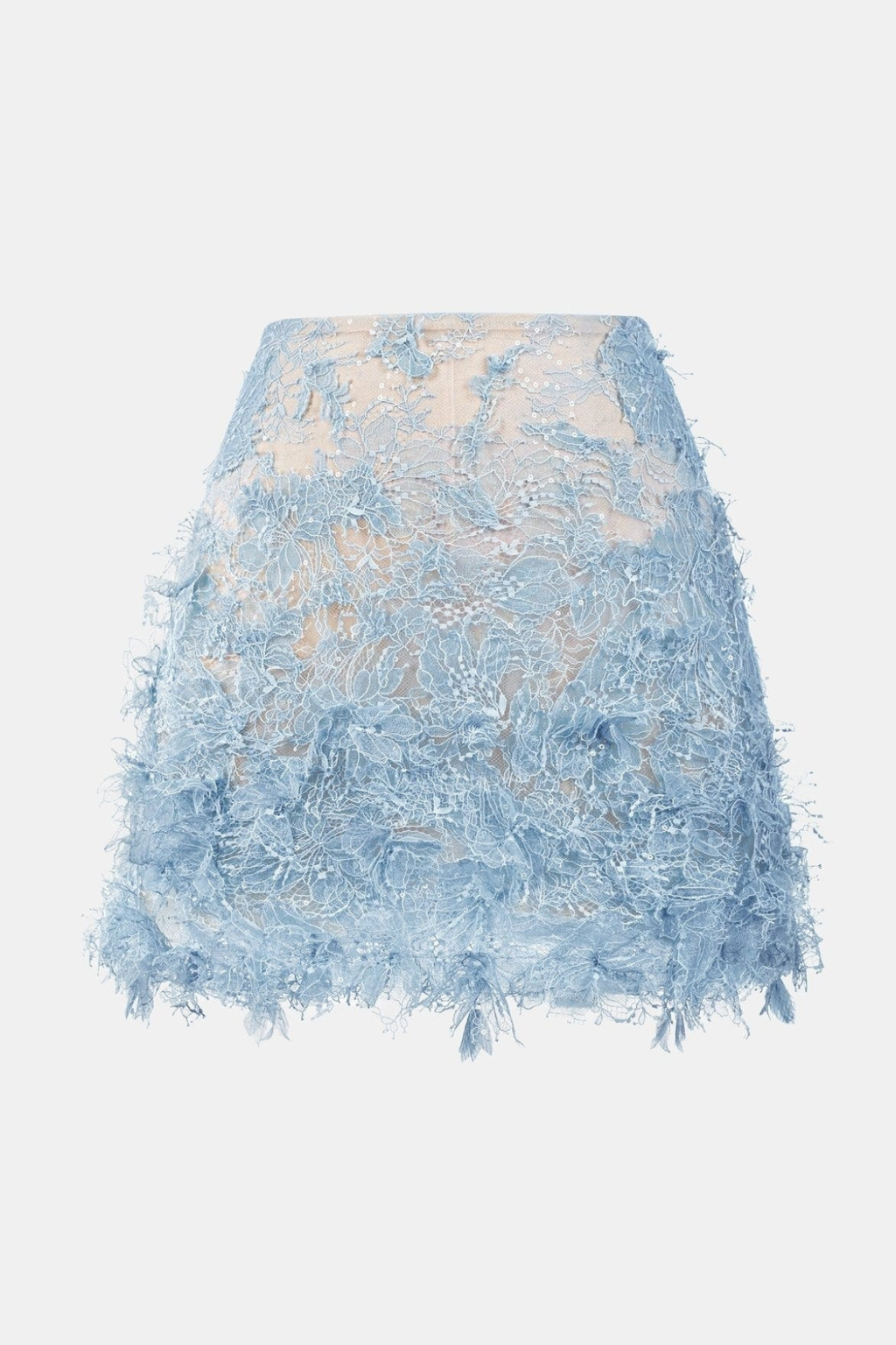 Elsea Lace Top & Mini Skirt Set - Blue Avalabel