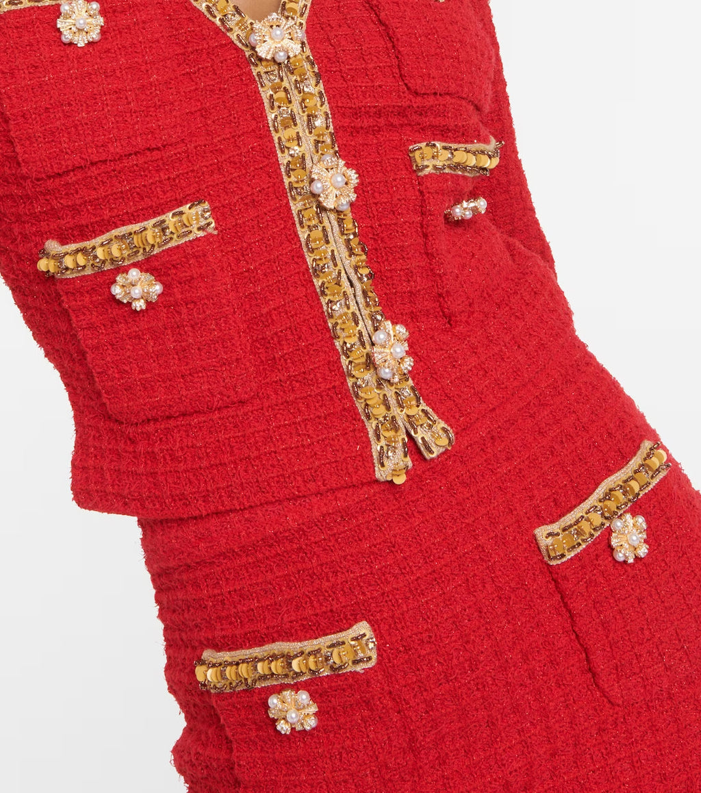 RED KNIT V NECK CARDIGAN Avalabel