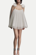 Eorland Floral Chiffon Ruched Mini Dress Avalabel