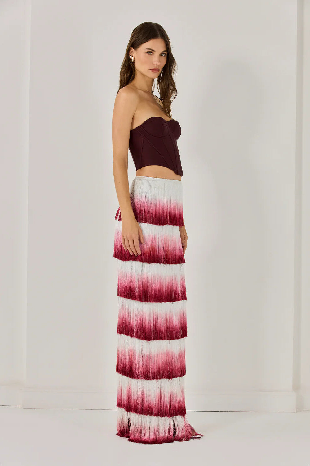 Despo Gradient Fringe Corset Two Piece Bandage Set Avalabel