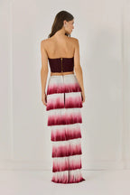Despo Gradient Fringe Corset Two Piece Bandage Set Avalabel