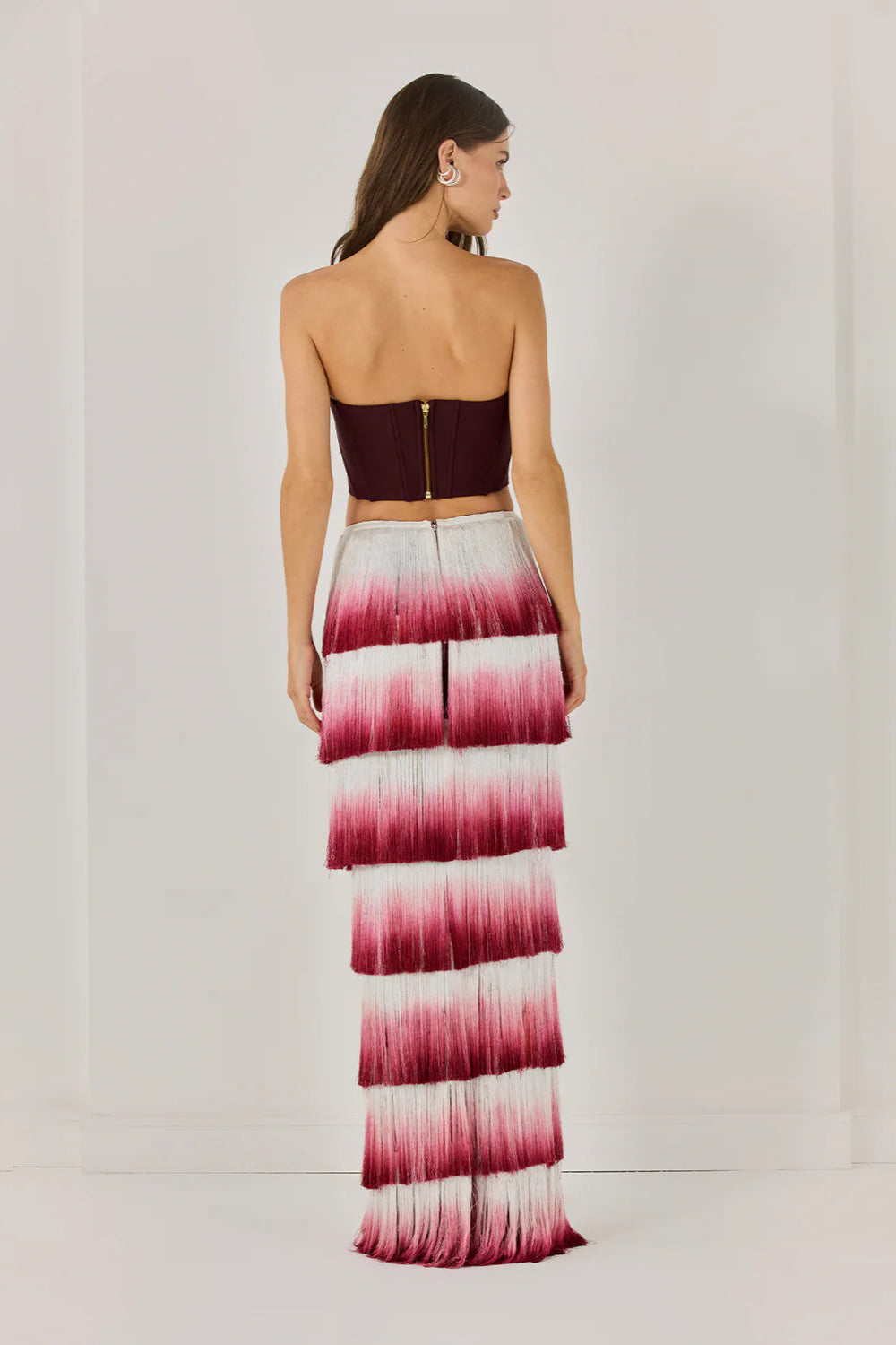 Despo Gradient Fringe Corset Two Piece Bandage Set Avalabel