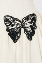 Butterfly Embellished Knit Midi Dress Avalabel