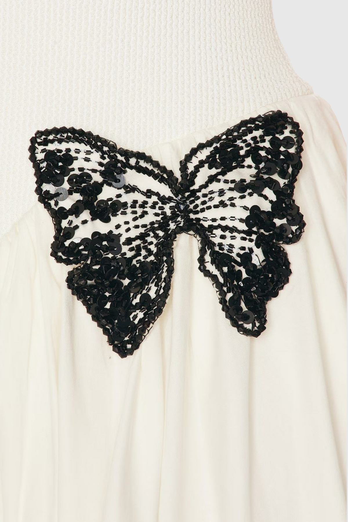 Butterfly Embellished Knit Midi Dress Avalabel