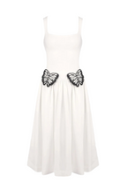 Butterfly Embellished Knit Midi Dress Avalabel