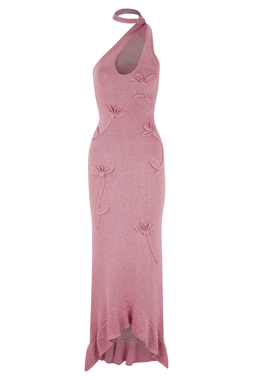 Celestino Floral Metallic Knit Maxi Dress - Pink Avalabel
