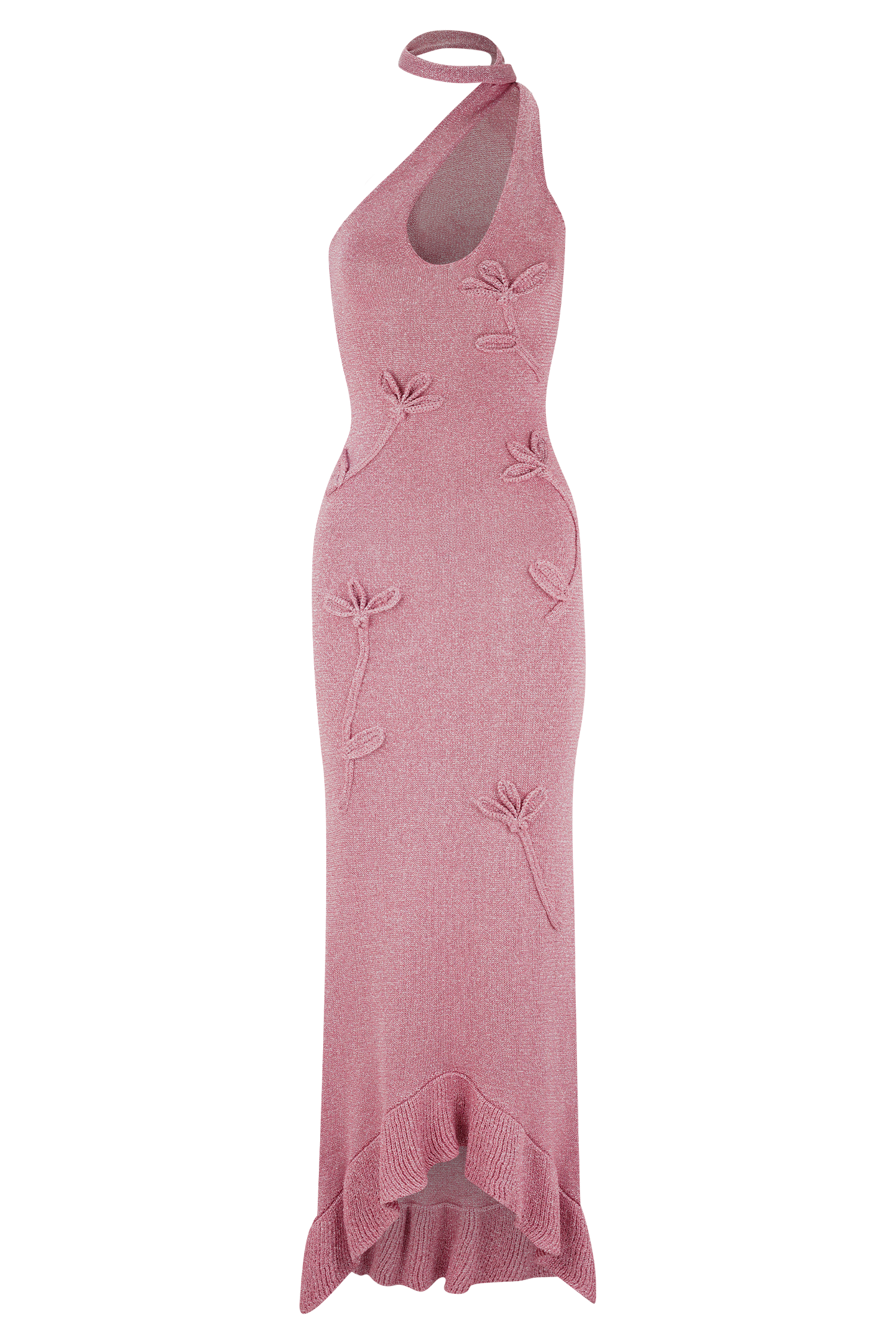 Celestino Floral Metallic Knit Maxi Dress - Pink Avalabel