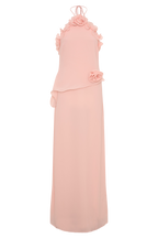 Helen off-Shoulder Chiffon Flower Maxi Dress - Baby Pink Avalabel