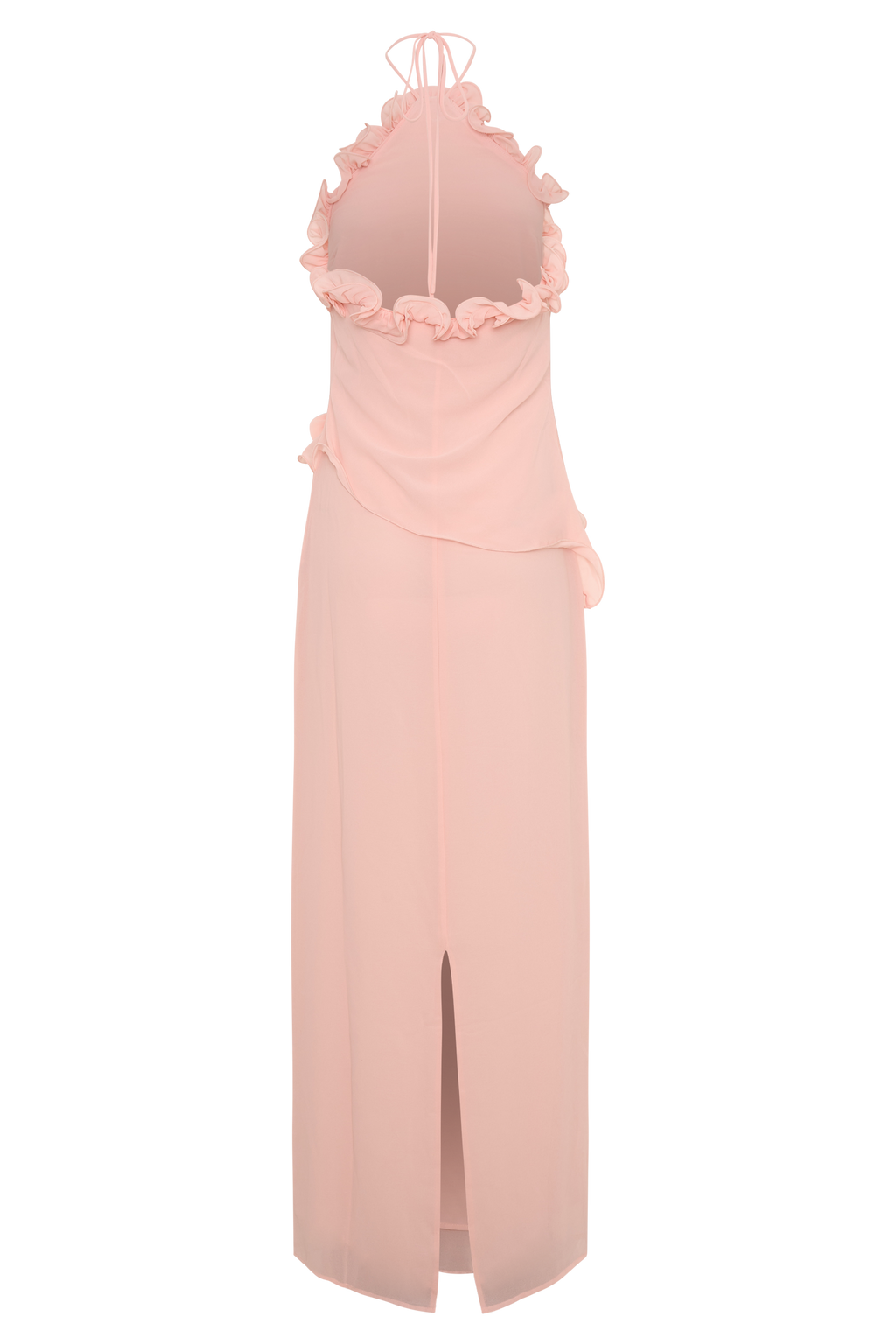Helen off-Shoulder Chiffon Flower Maxi Dress - Baby Pink Avalabel