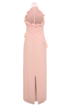 Helen off-Shoulder Chiffon Flower Maxi Dress - Baby Pink Avalabel