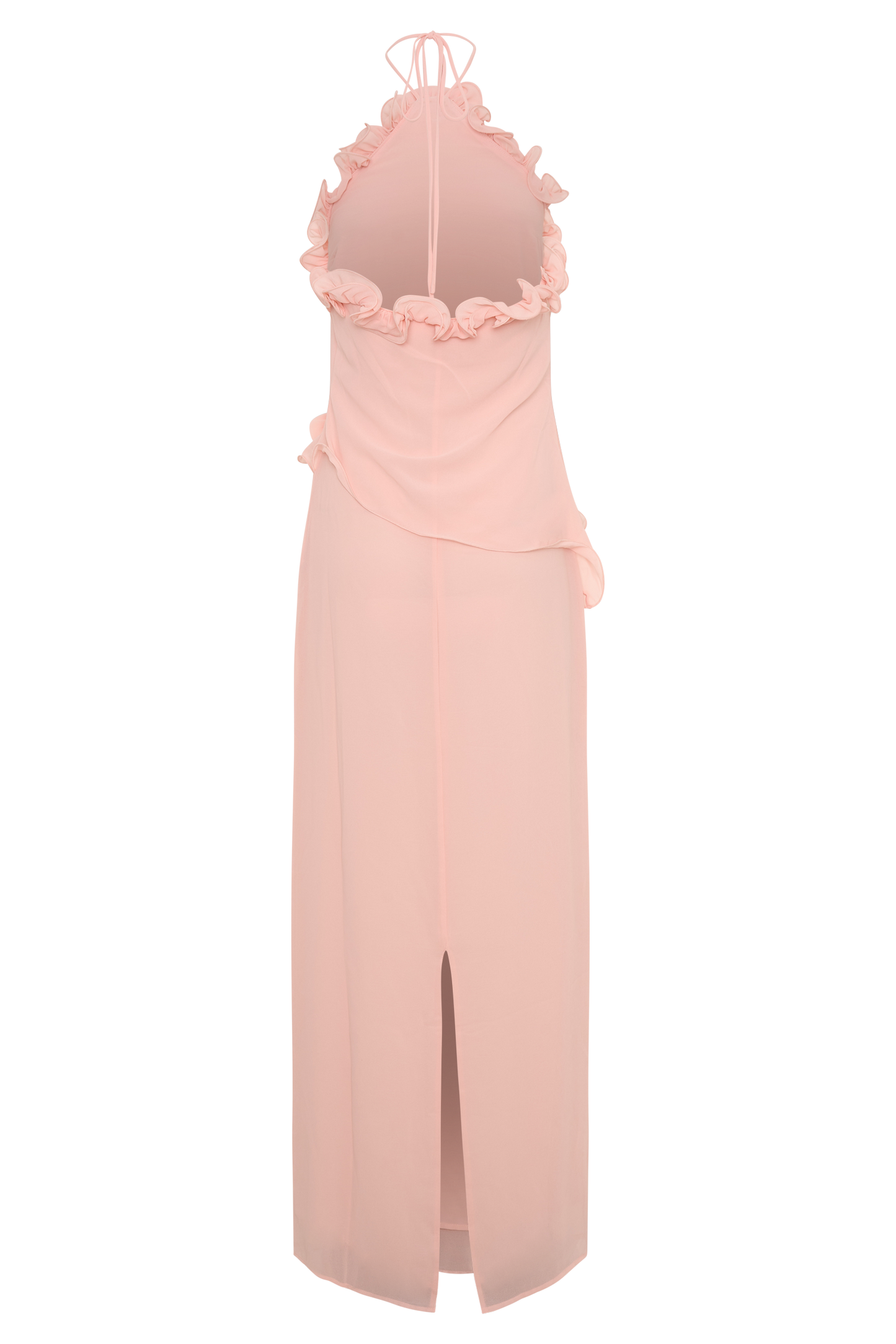 Helen off-Shoulder Chiffon Flower Maxi Dress - Baby Pink Avalabel