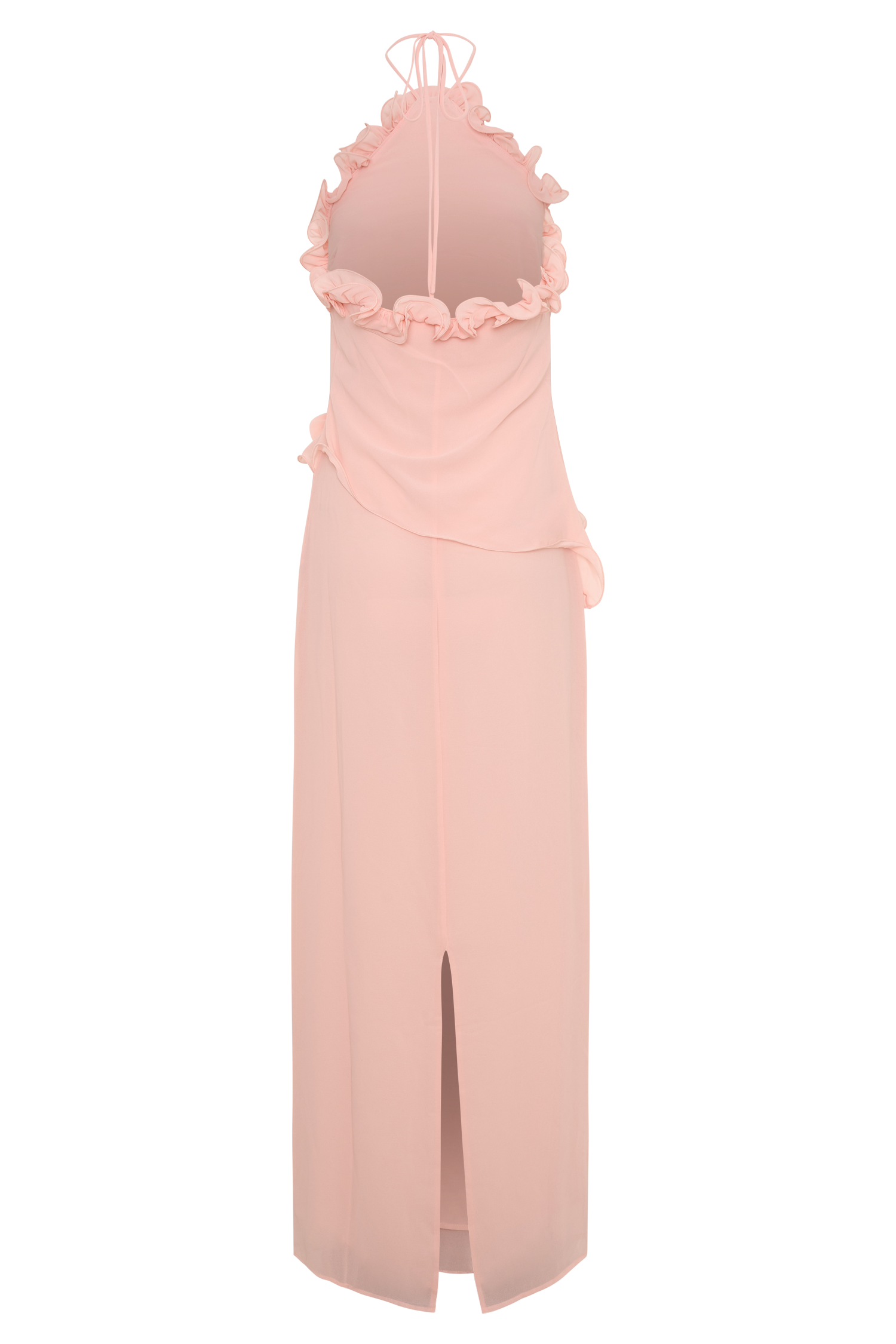 Helen off-Shoulder Chiffon Flower Maxi Dress - Baby Pink Avalabel