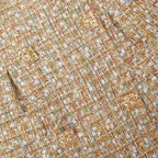 GOLD TINSEL BOUCLE OFF SHOULDER MINI DRESS Avalabel