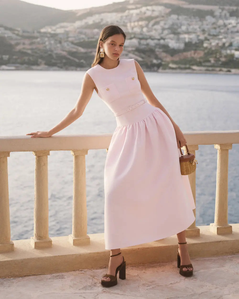 Jocelyn Bowknot-Side Bandage Strapless Maxi Dress in Black Avalabel