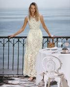 ingrid Yellow Lace Maxi Dress Avalabel