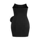 Darlene Strapless Floral Mini Dress in Black Avalabel