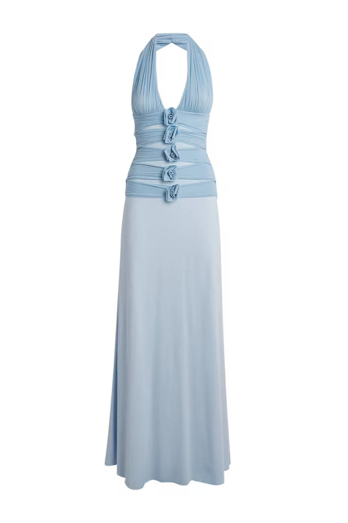 Halterneck Villadiego Maxi Dress Avalabel
