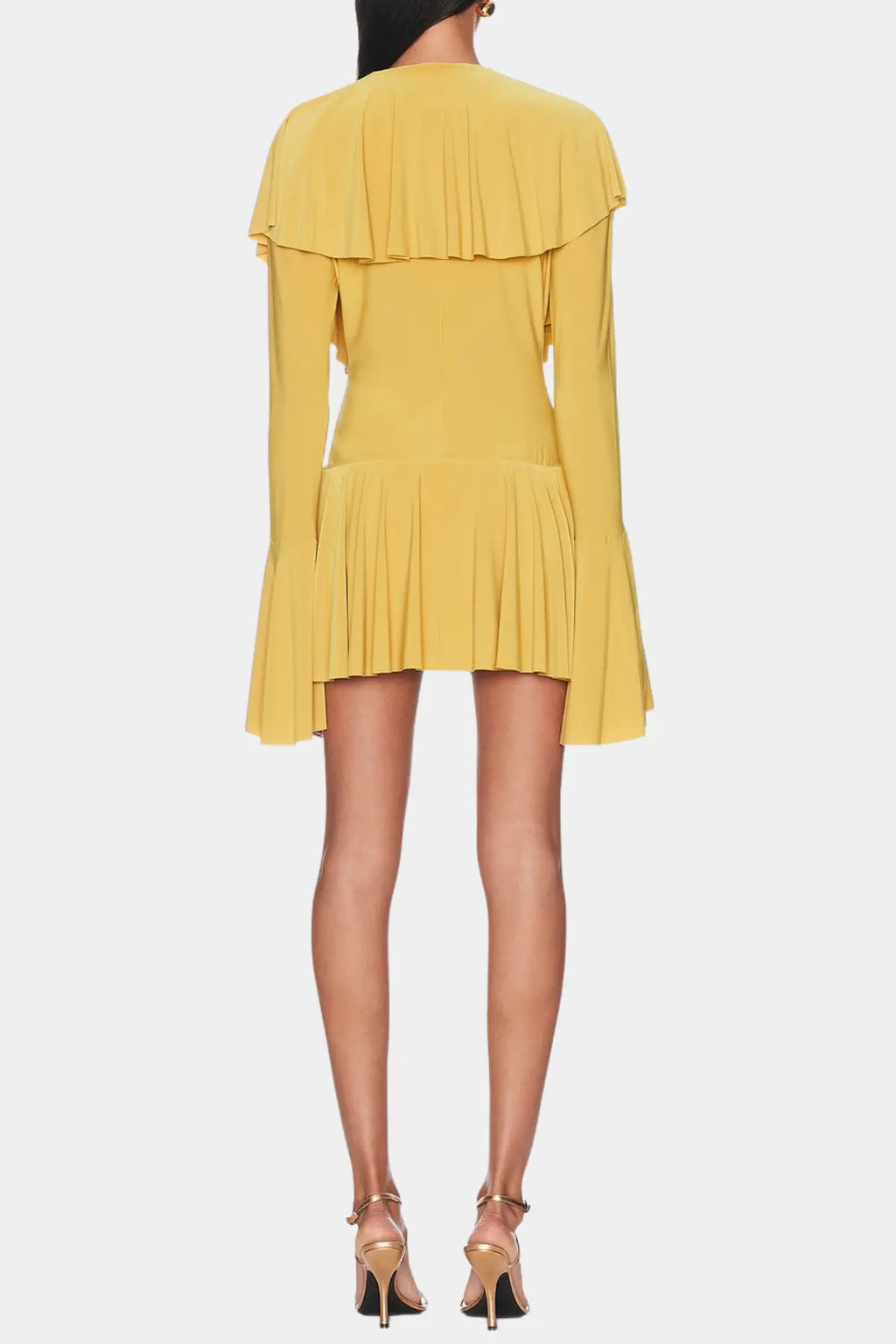 Hathay Ruffle Mini Dress - Yellow Avalabel