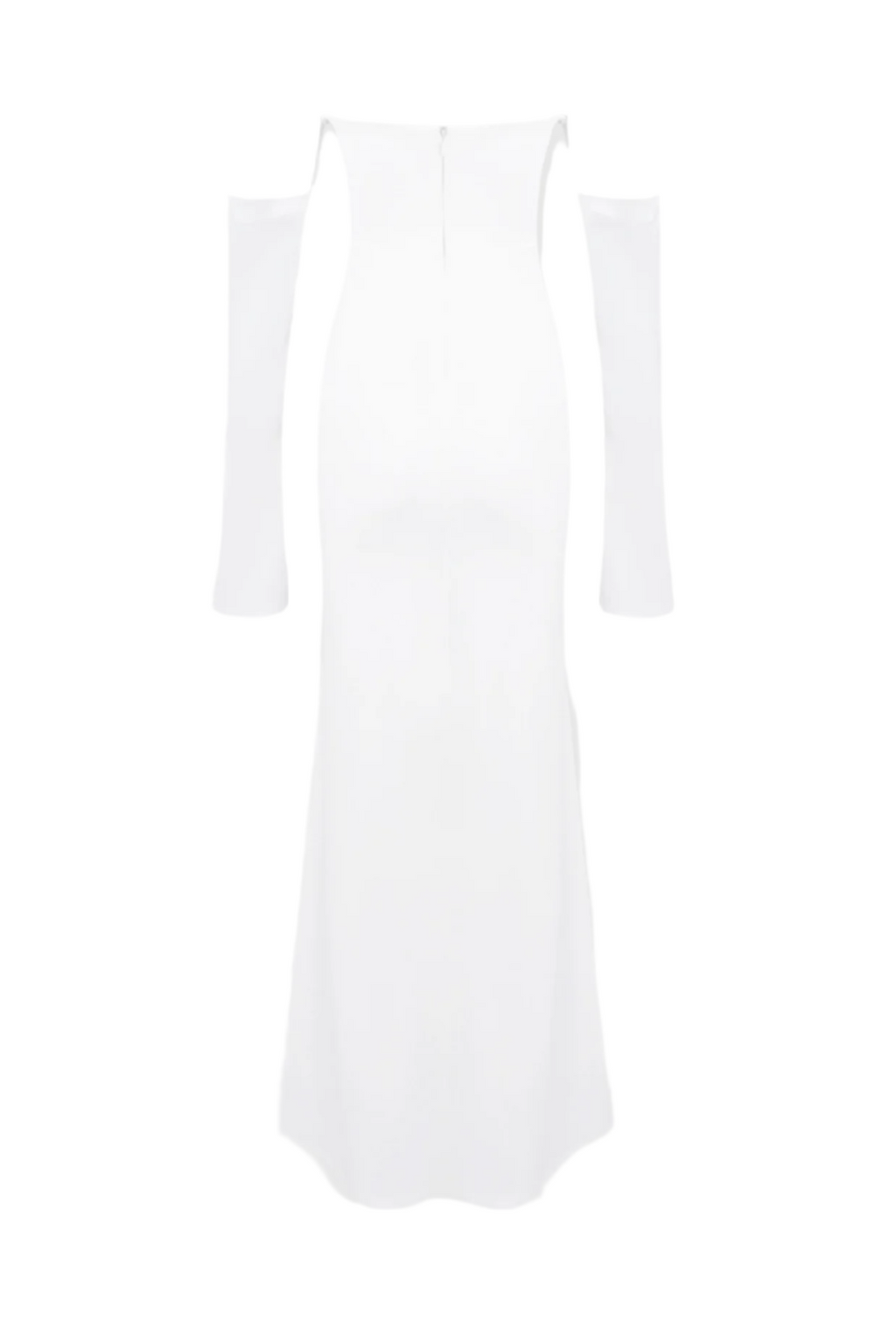 Off Shoulder Corset Maxi Dress - White Avalabel