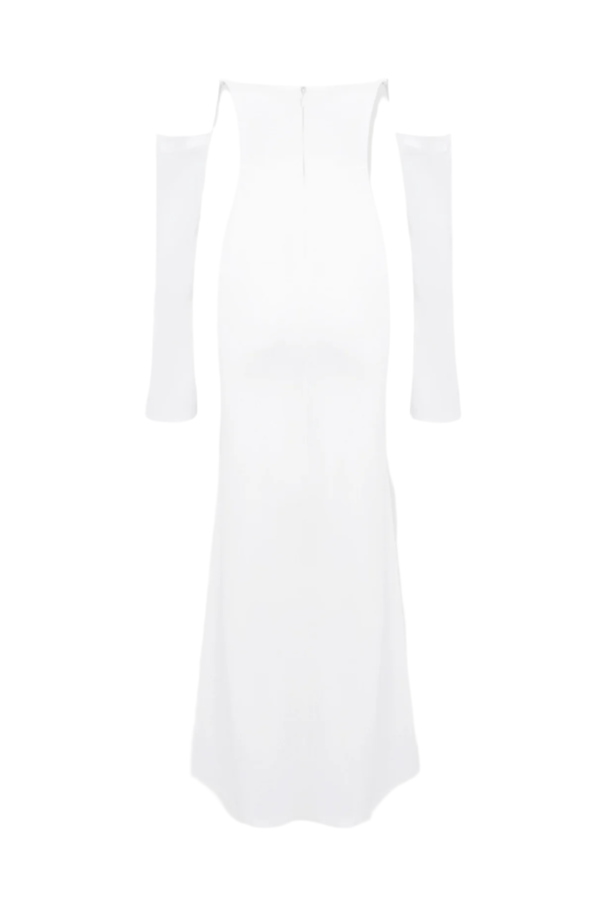 Off Shoulder Corset Maxi Dress - White Avalabel