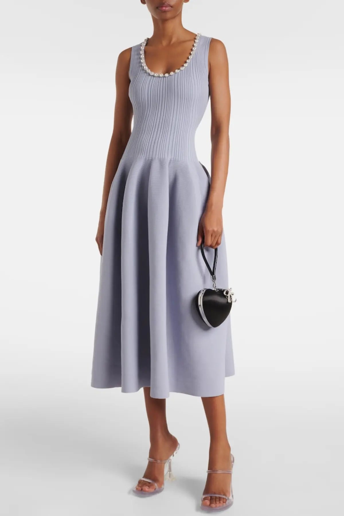 Hoxo Crystal Embellished Knit Midi Dress Avalabel