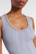 Hoxo Crystal Embellished Knit Midi Dress Avalabel