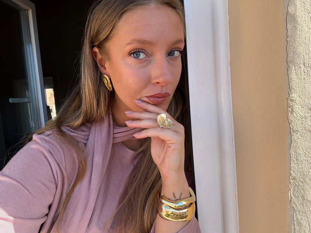 ACACIA - GOLD EARRINGS PLATING WATERPROOF Avalabel