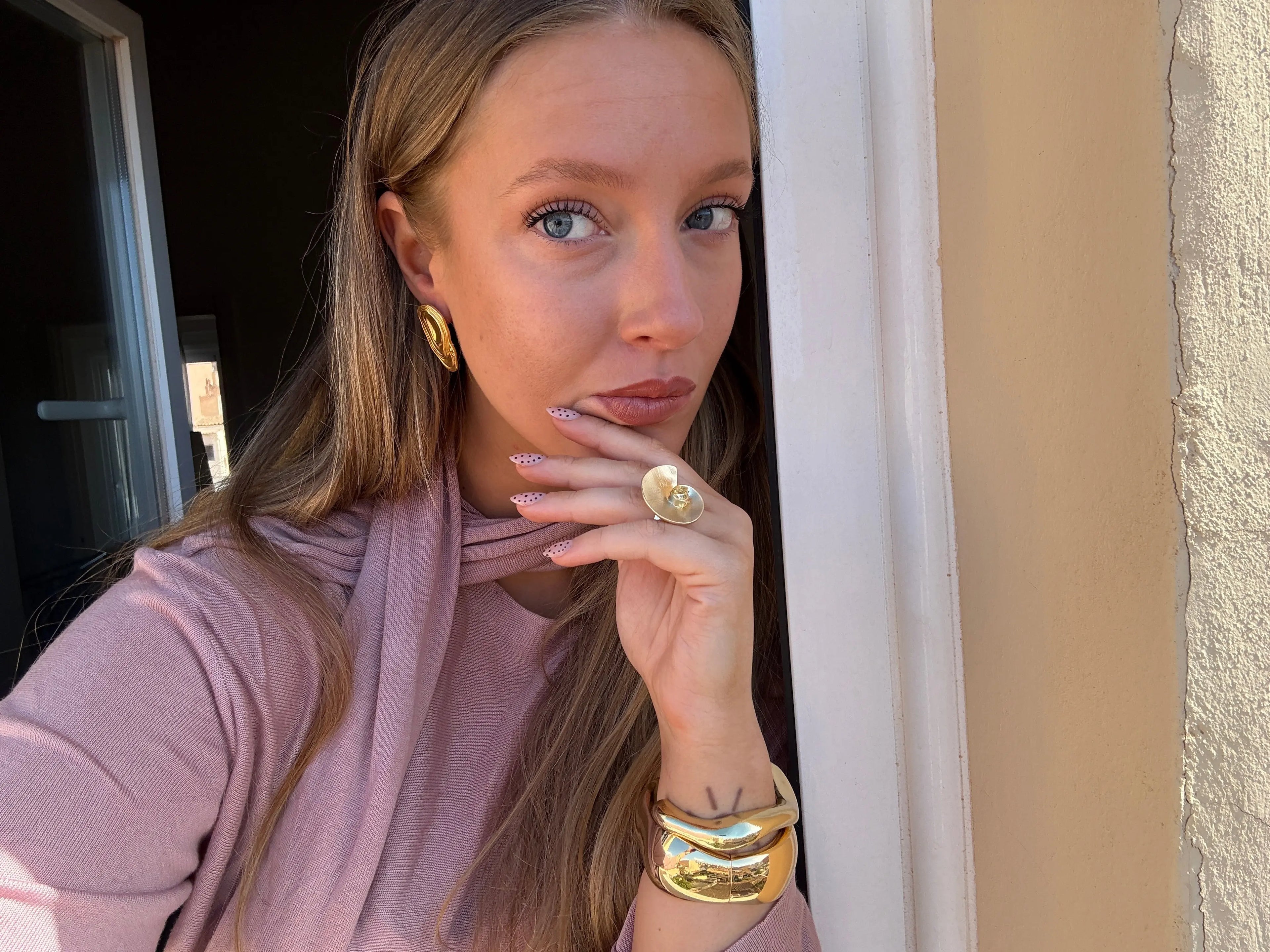 ACACIA - GOLD EARRINGS PLATING WATERPROOF Avalabel