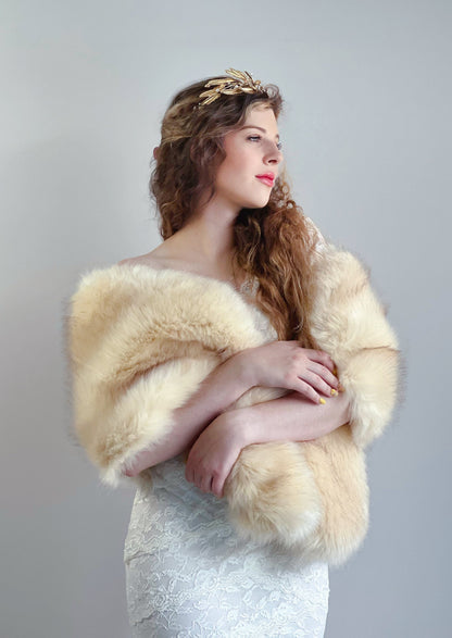 isabel Fur Shawl