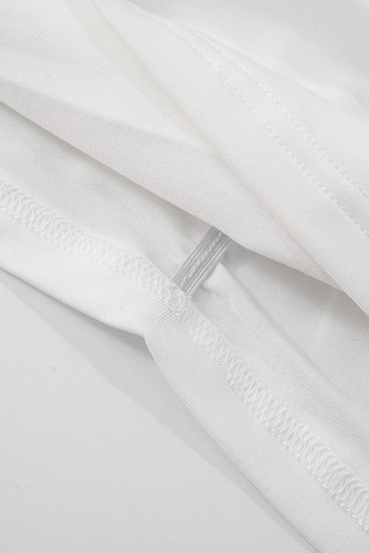 One Shoulder Ruched Mini Dress - White