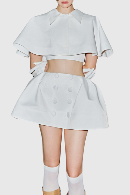 Jonas Cape Top & Mini Skirt Set