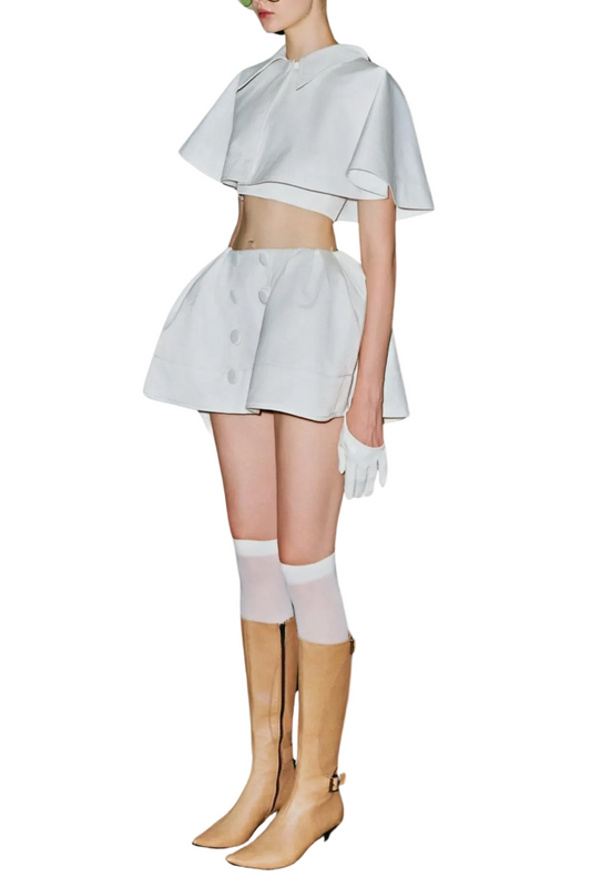 Jonas Cape Top & Mini Skirt Set
