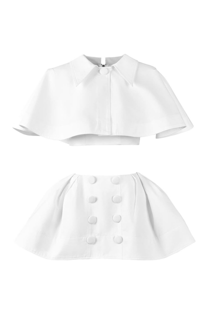 Jonas Cape Top & Mini Skirt Set