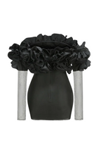 Joyanne Off Shoulder Flower Mesh Mini Dress Avalabel