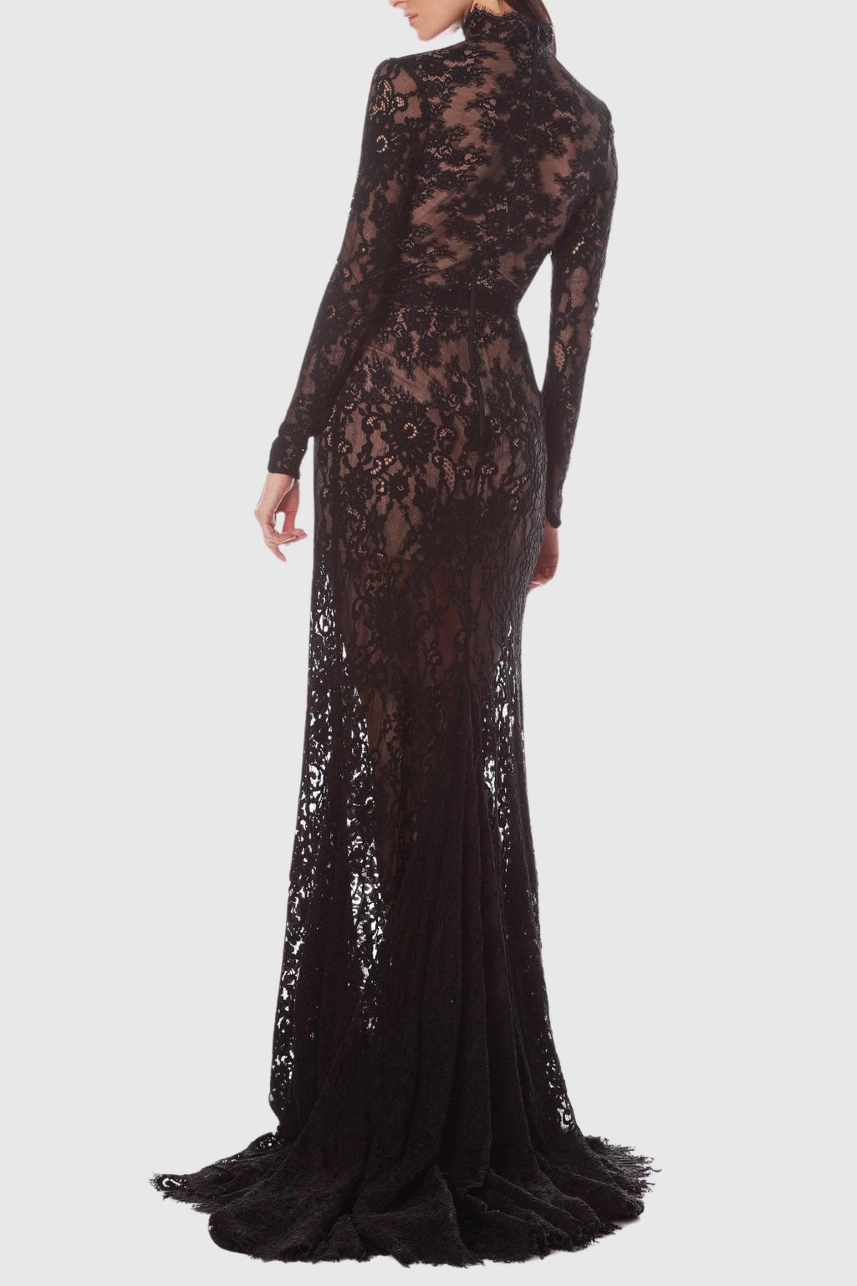 Juselius Lace Cutout Maxi Dress - Black Avalabel