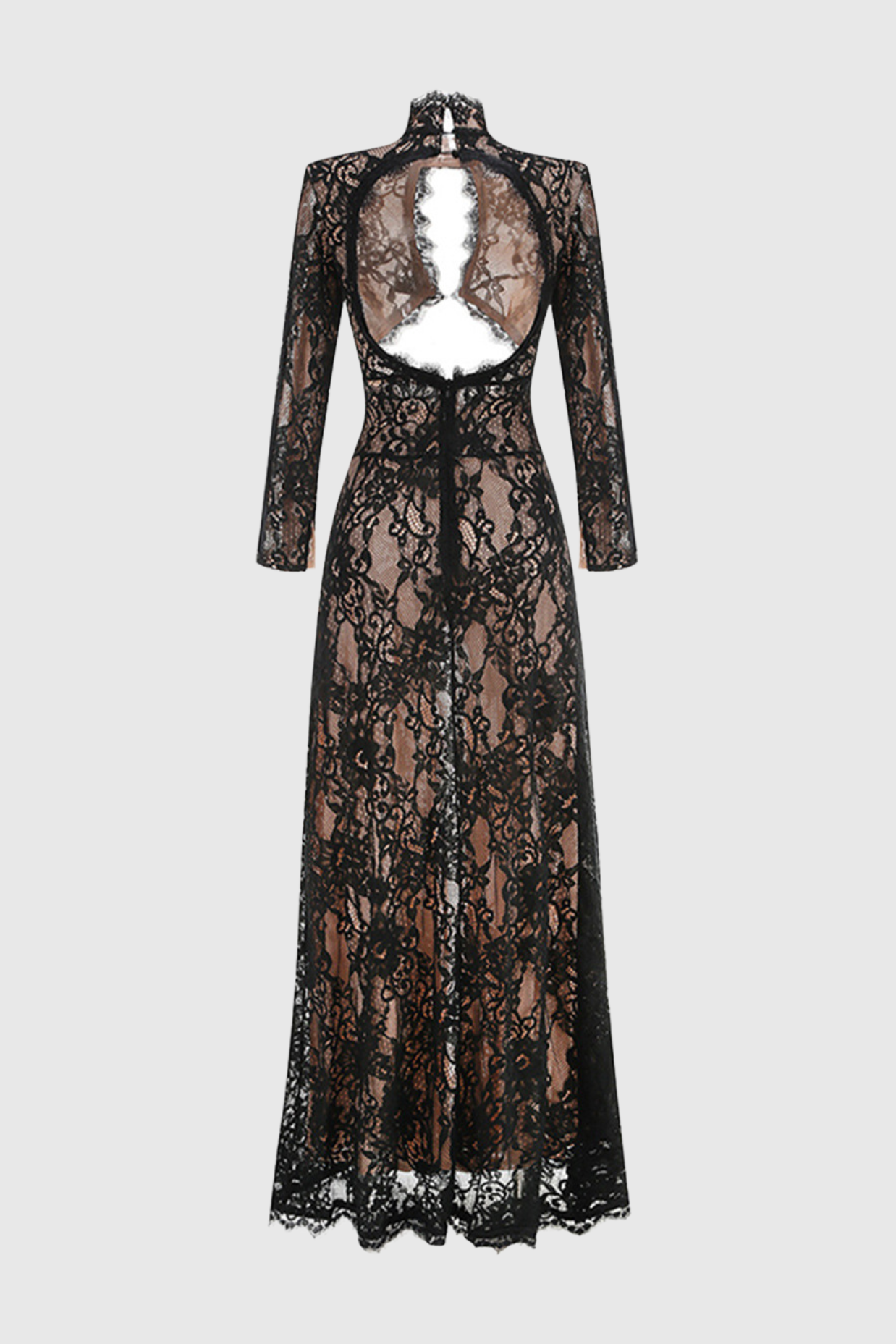 Juselius Lace Cutout Maxi Dress - Black Avalabel