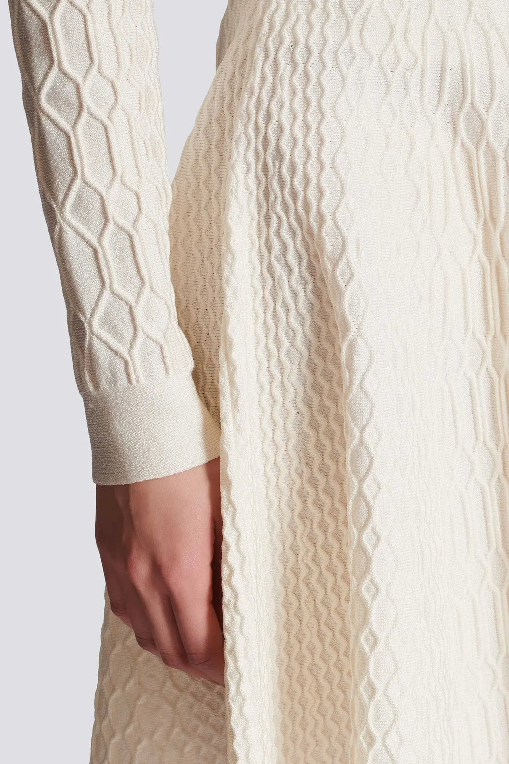 Kabin Crocodile Knit Top - White Avalabel