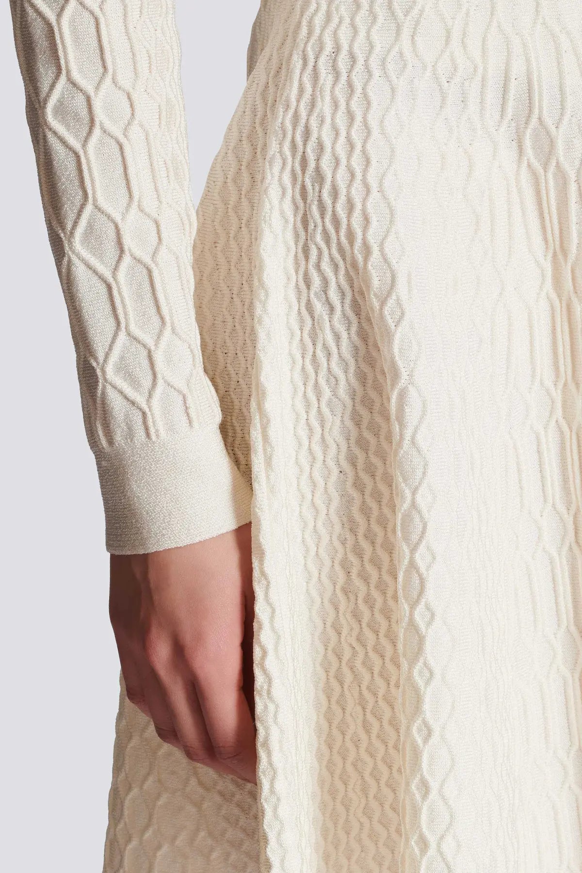 Kabin Crocodile Knit Top - White Avalabel